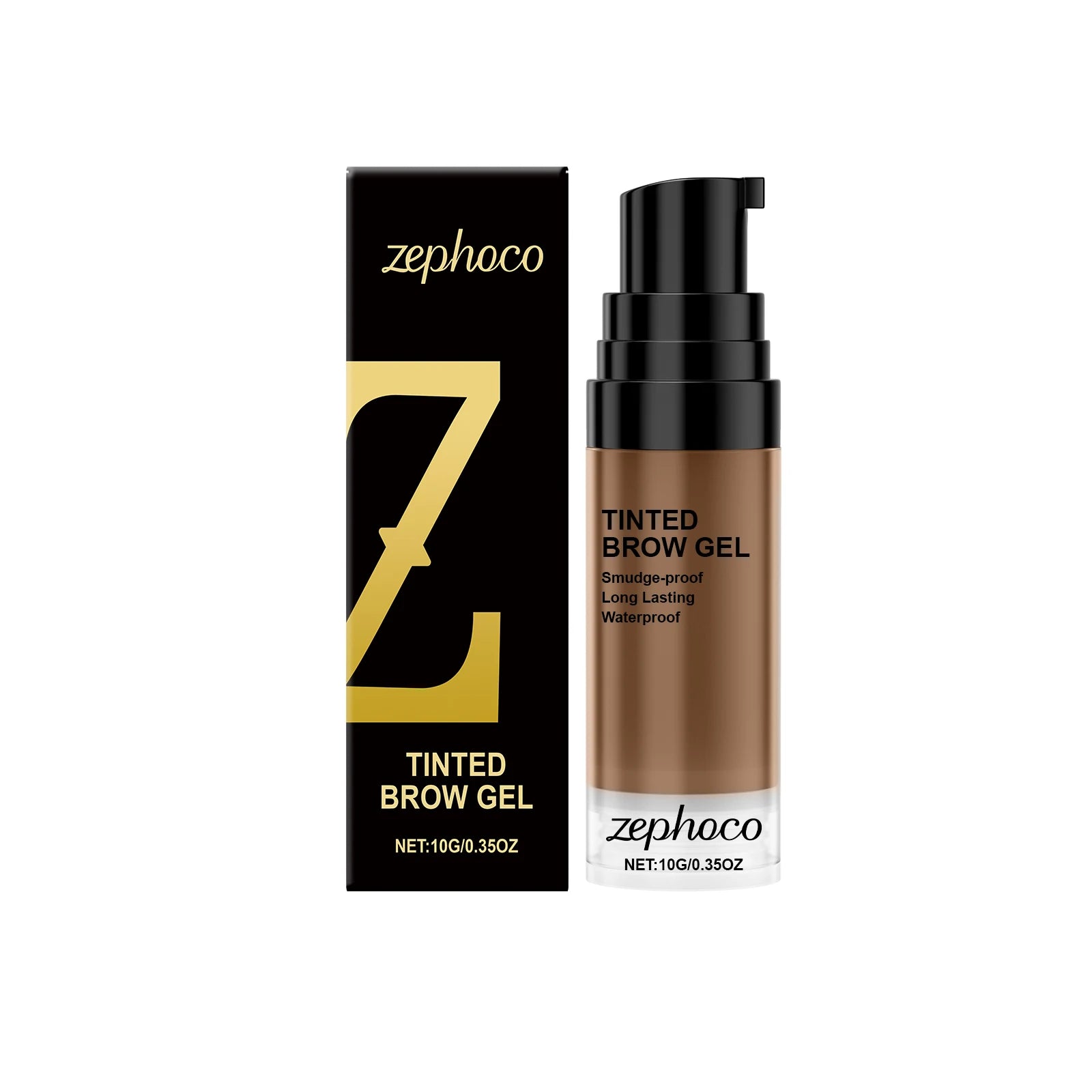 Zephoco Tinted Waterproof Eyebrow Cream packaging and product, featuring a sleek design for easy application.